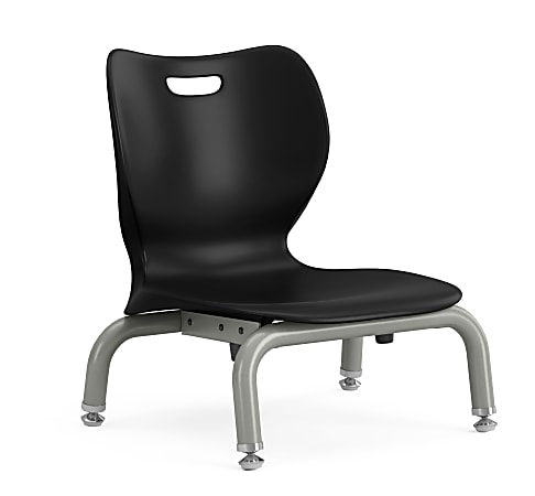 HON SmartLink 4-Leg Plastic Stackable Chairs, Onyx/Platinum, Set Of 4 Chairs, HONSS4L06AEONPL