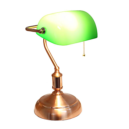 Simple Designs Executive Banker s Desk Lamp 14 3 4