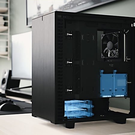  Fractal Design Define 7 Black Brushed Aluminum/Steel E-ATX  Silent Modular Dark Tempered Glass Window Mid Tower Computer Case :  Electronics