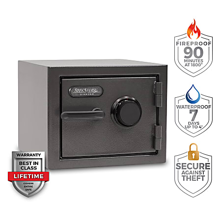 Sanctuary Diamond Combination Lock HomeOffice Safe 0.79 Cu