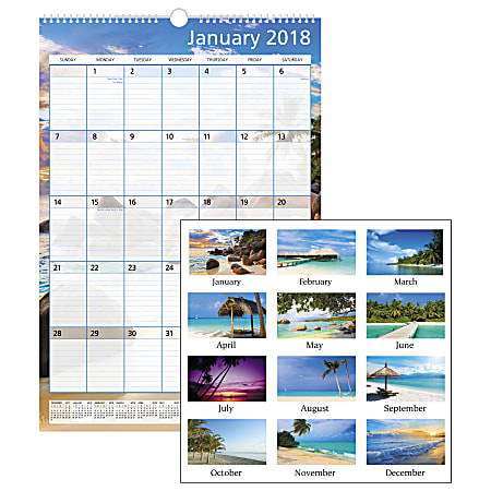 Office Depot Brand Monthly Wall Calendar 15 12 x 22 1316 30percent
