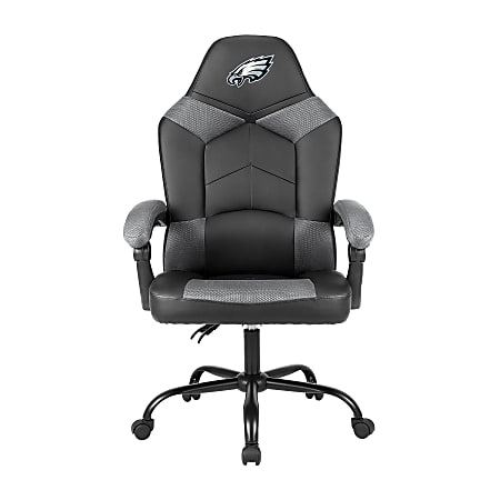 Imperial Adjustable Oversized Vinyl High-Back Office Task Chair, NFL Philadelphia Eagles, Black/Gray