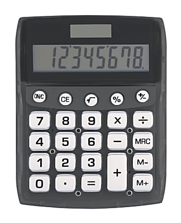 Ativa® 8-Digit Desktop Calculator, DD-611-BLACK