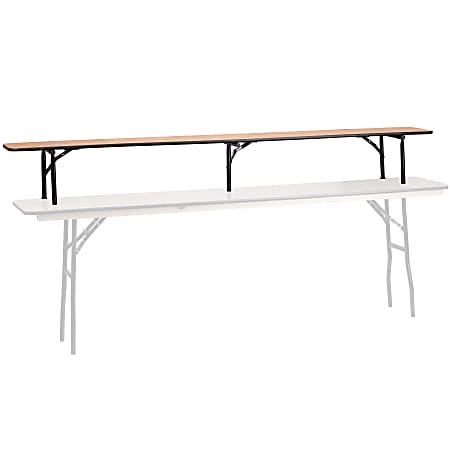 Flash Furniture Bar Top Riser, 12"H x 11-3/4"W x 96"D, Natural/Black
