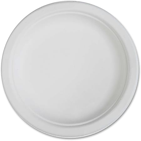 Genuine Joe Disposable Plates, 6" Diameter, White, 50 per Pack, Carton Of 1000