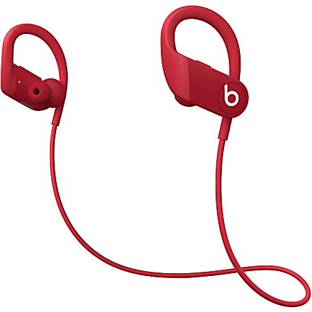 Beats by Dr. Dre Powerbeats High-Performance Wireless Earphones - Red - Stereo - Wireless - Bluetooth - Earbud, Behind-the-neck, Over-the-ear - Binaural - In-ear - Red