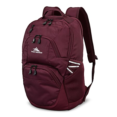 High Sierra Swoop Laptop Backpack With 17" Laptop Pocket, Maroon