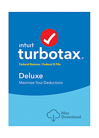 Intuit® TurboTax® Deluxe Fed + Efile 2018, For Mac®