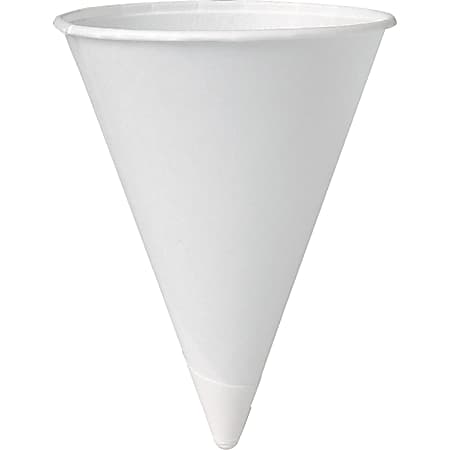Solo 4oz Bare Paper Cone - 4 fl oz - Cone - 200 / Pack - White - Paper - Water, Cold Drink