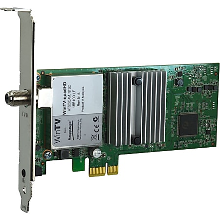 Hauppauge WinTV-quadHD 01609 TV Tuner - Functions: TV Tuning, Video Recording, Video Streaming - PCI Express x1 - QAM, ATSC - MPEG-2 - PC