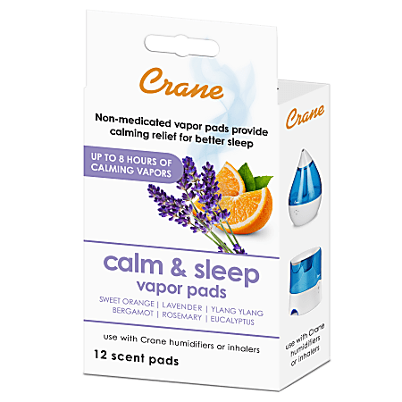 Crane Vapor Pads, Lavender Orange, Pack Of 12 Pads