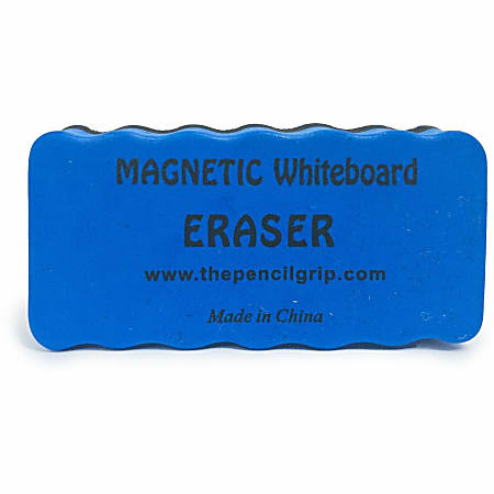 The Pencil Grip Magnetic Whiteboard Eraser, 2" x 4", Blue
