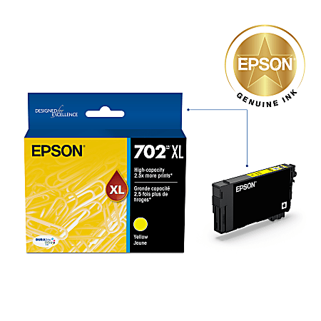 T702XL420-S (702XL) DURABrite Ultra High-Yield Ink, 950 Page-Yield, Yellow T702XL420-S (702XL) DURABrite Ultra High-Yield Ink, 950 Page-Yield, Yellow