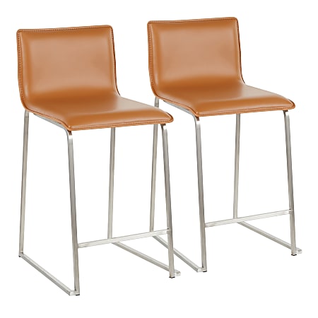 Camel faux leather hot sale bar stool