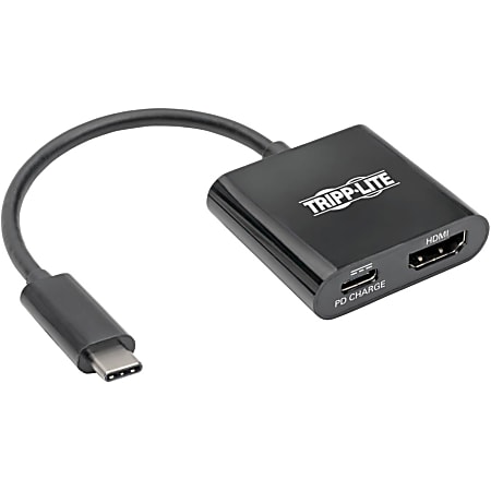 Tripp Lite USB C to HDMI Adapter Converter w/ PD Charging 4K USB Type C to HDMI - 1 x HDMI - Mac, PC, Chrome OS
