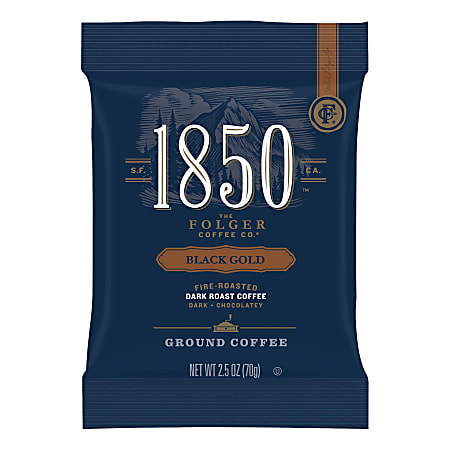 Folgers® 1850 Coffee Fraction Single-Serve Packs, Black Gold, Carton Of 24