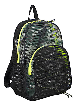 Eastsport Sport Mesh Backpack, With Bungee, Army Camo/Black