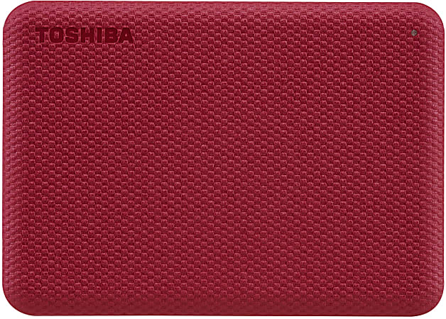 Toshiba Canvio Advance Portable External Hard Drive, 4TB, Red