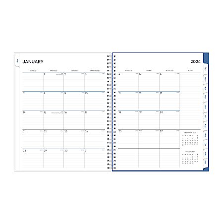 2024 Blue Sky™ Brosnan Weekly/Monthly Planning Calendar, 81/2" x 11