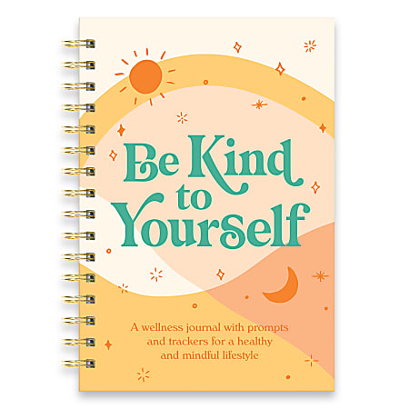Studio Oh! Be Kind to Yourself Self-Care Guided Journal, 6-1/8" x 8-3/4", 5 Subject, 144 Pages, Multicolor