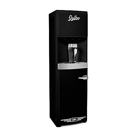 Igloo Retro Hot/Cold Bottom-Load Water Dispenser, 41-1/8”H x 12-1/4”W x 14-1/4”D, Black