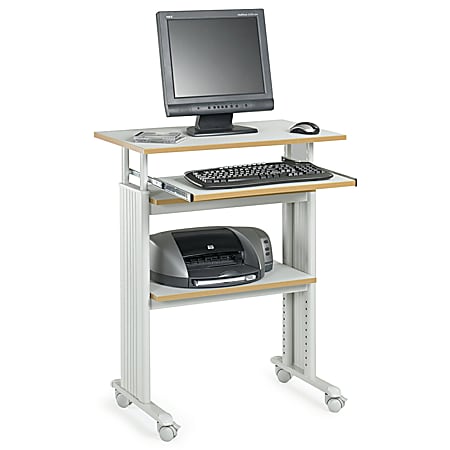 Safco Muv Stand-up Adjustable Height Desk Workstation, 49"H x 22"W x 29"D, Gray