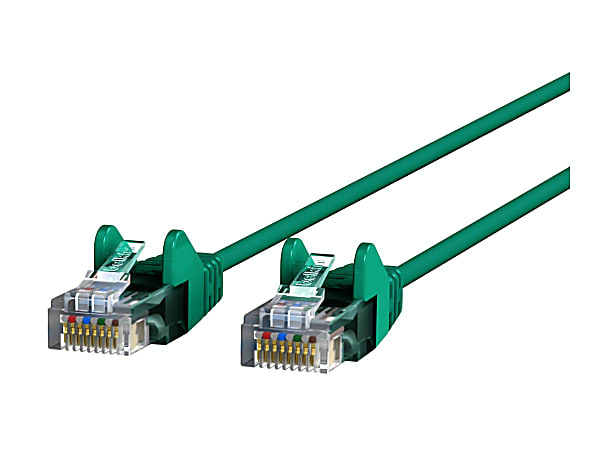 Belkin CAT6 Slim Gigabit Snagless UTP Ethernet Cable - 50 ft Category 6 Network Cable for Network Device, Notebook, Desktop Computer, Modem, Router, Wall Outlet - First End: 1 x RJ-45 Network - Male - Second End: 1 x RJ-45 Network - Male - 1 Gbit/s