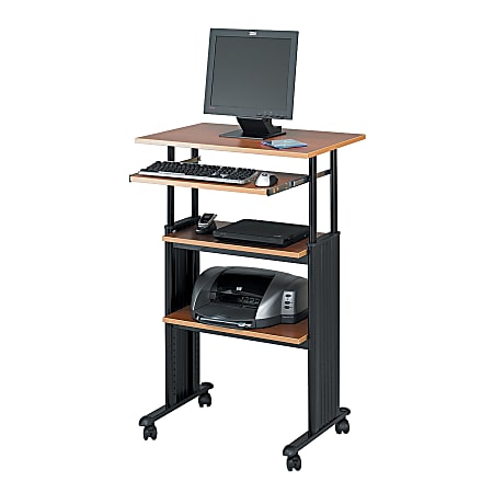 Safco Muv Stand-up Adjustable Height Desk, Medium Oak