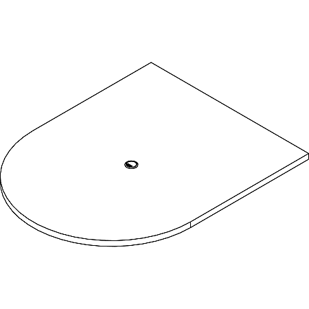 Lorell Prominence 2.0 Half-Racetrack Conference Tabletop, 60" Width x 48" Depth x 1.5" Thickness, Gray Elm
