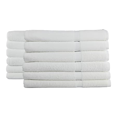 1888 Mills Crown Touch Bath Sheets, 35” x 68”, White, Pack Of 24 Sheets