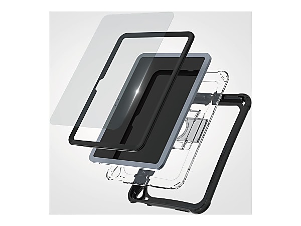 iBenzer Hexpact - Protective case for tablet - extreme-duty, with stand - transparent - for Apple 10.9-inch iPad (10th generation)