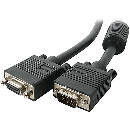 StarTech.com 150 ft Coax High Resolution Monitor VGA Extension Cable - HD15 M/F - HD-15 Male - HD-15 Female - 150ft - Black