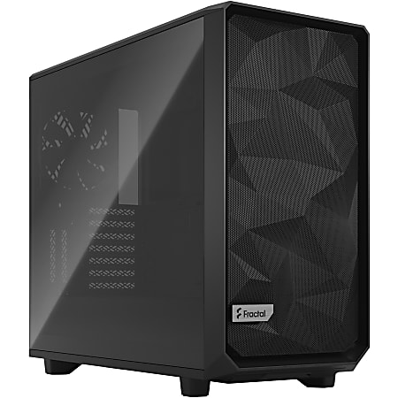 Fractal Design Meshify 2 Computer Case - Black - Steel, Tempered Glass - 8x Bay - 3x 5.51"xFan(s) Installed - FDCMES2A03