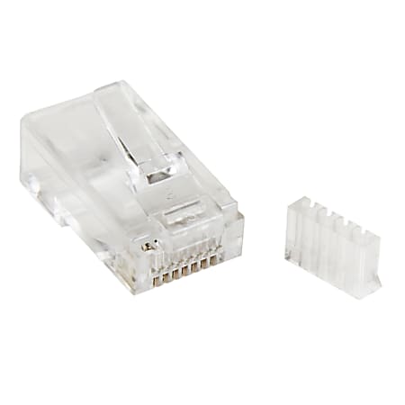 StarTech.com Cat.6 RJ45 Modular Plug for Solid Wire - 50 Pack - Designed to fit all Cat 6 Patch Cables - Cat 6 RJ45 Modular Plug for Solid Wire - Network connector - RJ-45 (M) - ( CAT 6 ) - clear (pack of 50 )
