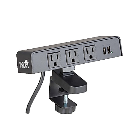 VARIDESK PowerHub 5-Outlet Surge Protectors, 12' Cord, Pack Of 20 Surge Protectors