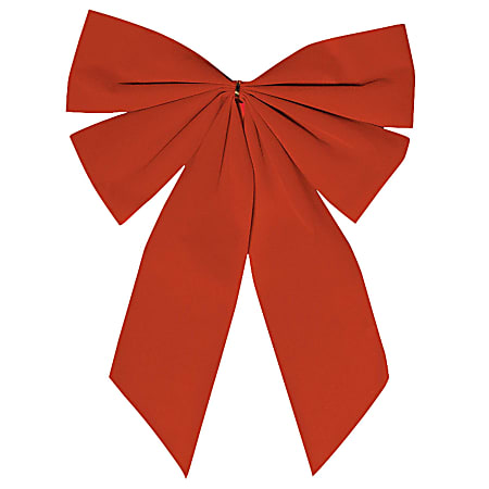 Amscan Flocked Christmas Bows, 15" x 11, Red,