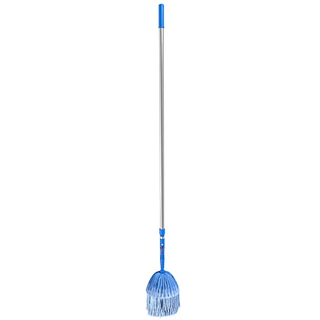 Gritt Commercial Cobweb Duster Brush With 8' Telescopic Pole, 6-11/16”L, Blue