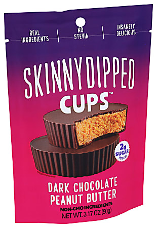 Skinnydipped Peanut Butter Dark Chocolate Cups, 3.17 Oz, Total Qty 10