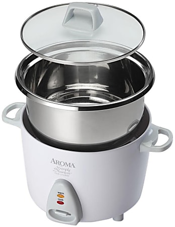 Aroma ARC 753SG Simply Stainless Cup Rice Cooker 18 H x 10 516