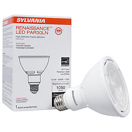 Sylvania LEDvance Renaissance PAR38 Dimmable 1050 Lumens LED Light Bulbs, 12.5 Watt, 3500 Kelvin/Soft White, Case Of 6 Bulbs