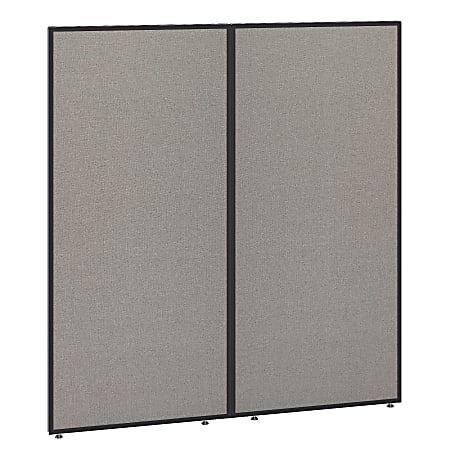 Bush Business Furniture ProPanels 66"H Office Partition, 60"W, Light Gray/Slate, Standard Delivery