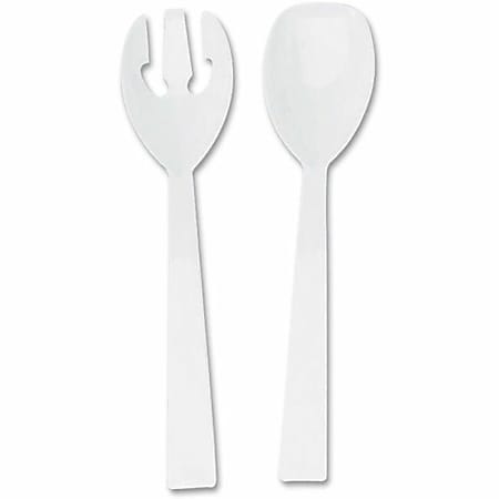 Tablemate Fork/Spoon Serving Set - 4 Piece(s) - 12/Box - 2 x Spoon - 2 x Fork - White