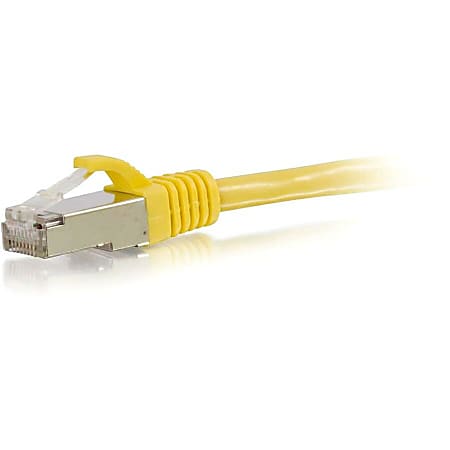 C2G 3ft Cat6 Ethernet Cable - Snagless Shielded (STP) - Yellow - Patch cable - RJ-45 (M) to RJ-45 (M) - 3 ft - screened shielded twisted pair (SSTP) - CAT 6 - molded, snagless, stranded - yellow