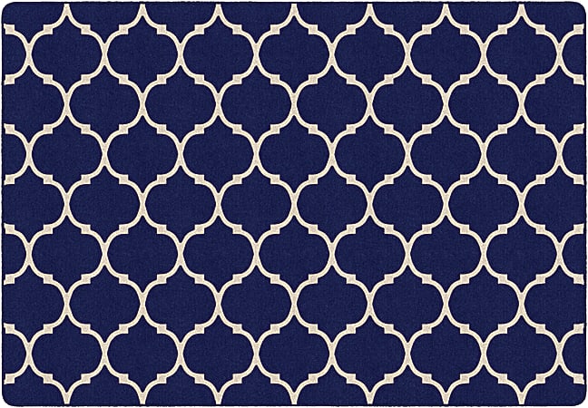 Flagship Carpets Moroccan Trellis Rectangular Rug, 100" x 144", Blue