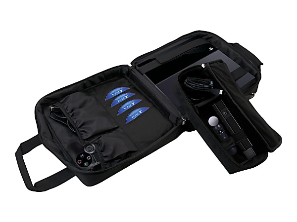 CTA Digital Multi Function Carry Case for Ps4 & Ps3 - Nylon Body - Foam Interior Material - Shoulder Strap - 14.3" Height x 12.3" Width x 6.5" Depth - 1 Pack