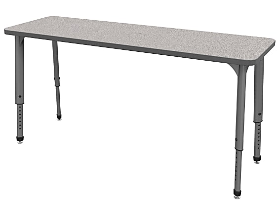 Marco Group Apex™ Series Adjustable Rectangle 60"W Student Desk, Gray Nebula/Gray
