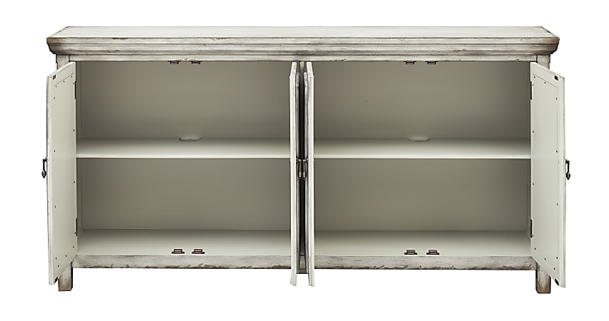 Coast to Coast Sara 4 Door Storage Credenza with Mirrored Doors 37