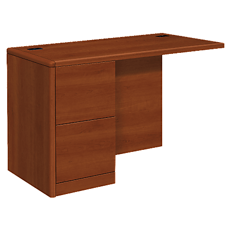 HON® 10700 48"W File/File Left Desk Return, Cognac
