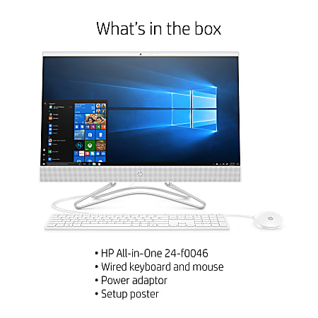 HP 24 f0046 All In One PC 23.8 Full HD Touch Screen AMD A9 Dual