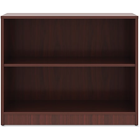 Lorell® 30"H 2-Shelf Bookcase, Mahogany